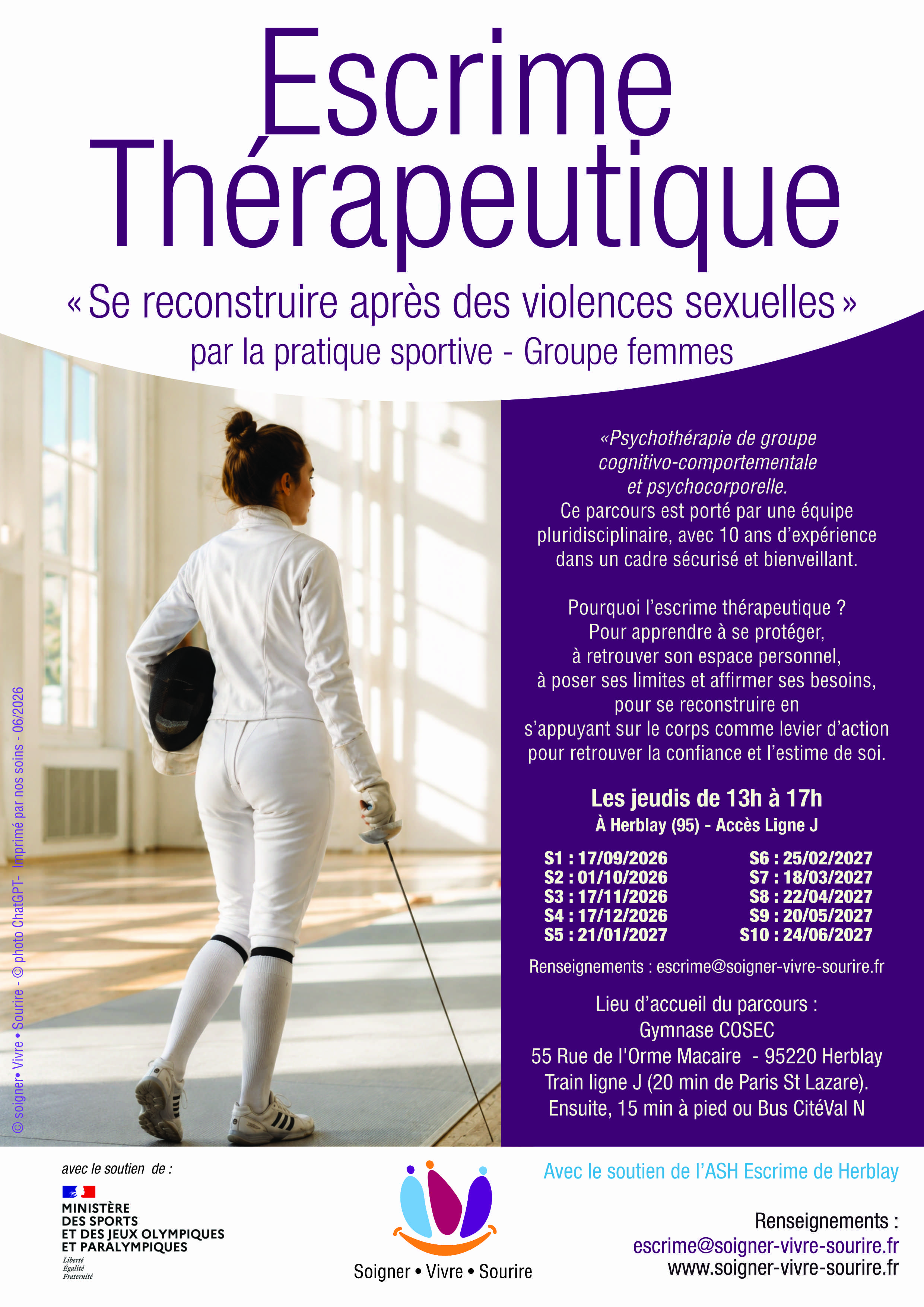 Affiche du programme Escrime Thérapeutique
